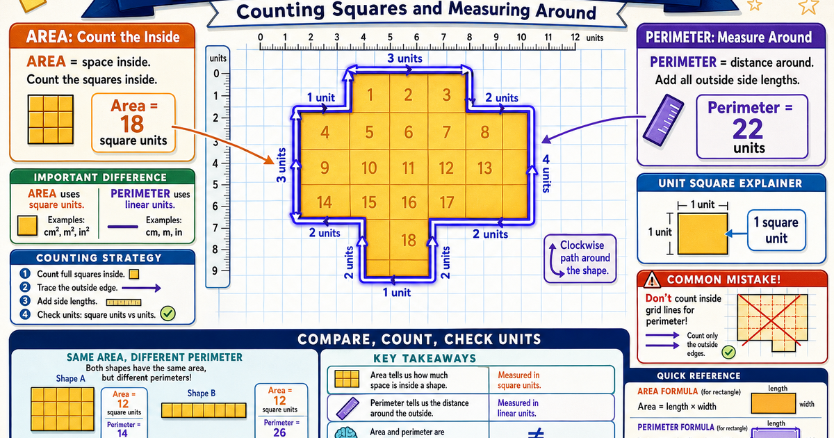 Area vs Perimeter Infographic | LivePhysics™