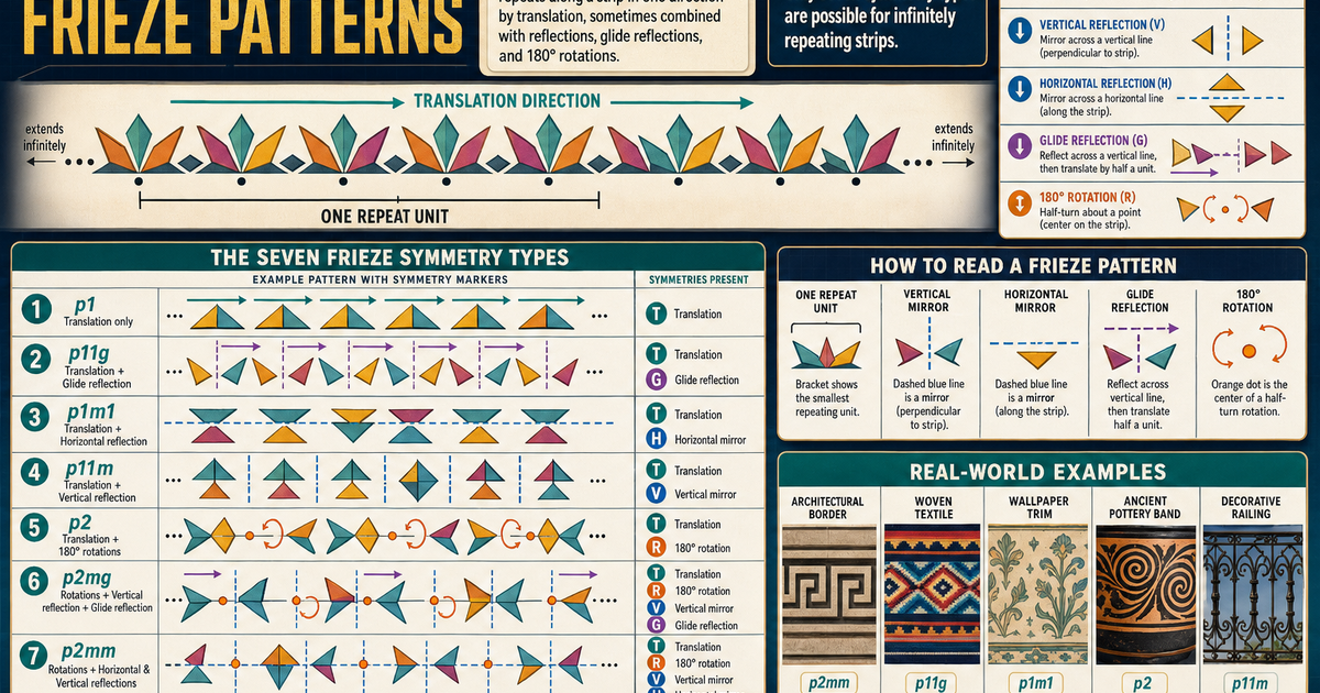 Geometry: Frieze Patterns Infographic | LivePhysics™