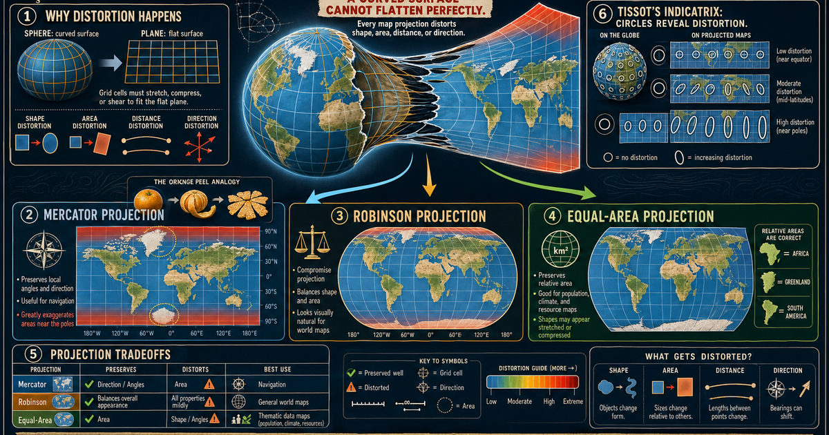Geometry: Map Projections Infographic | LivePhysics™