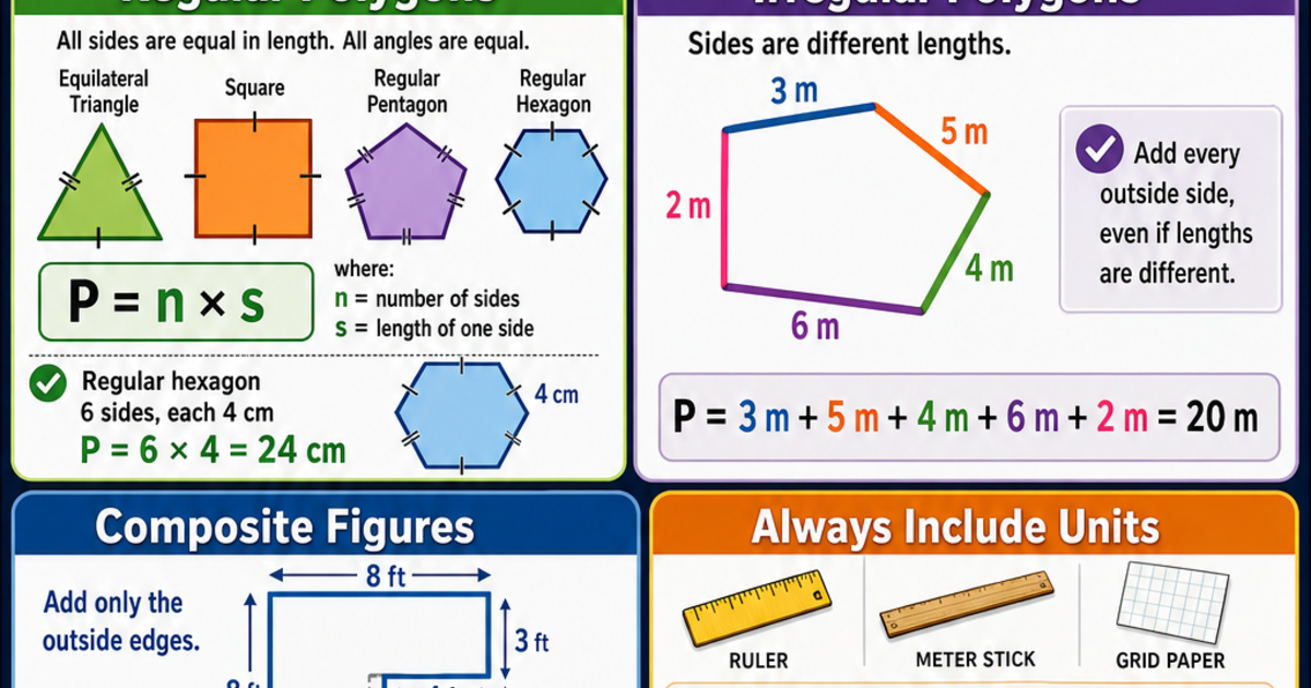 Geometry: Perimeter of Polygons Infographic | LivePhysics™