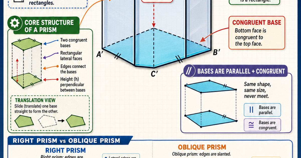 Geometry: Prisms Infographic | LivePhysics™