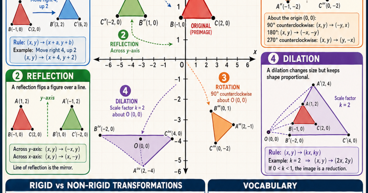 Geometric Transformations Infographic | LivePhysics™