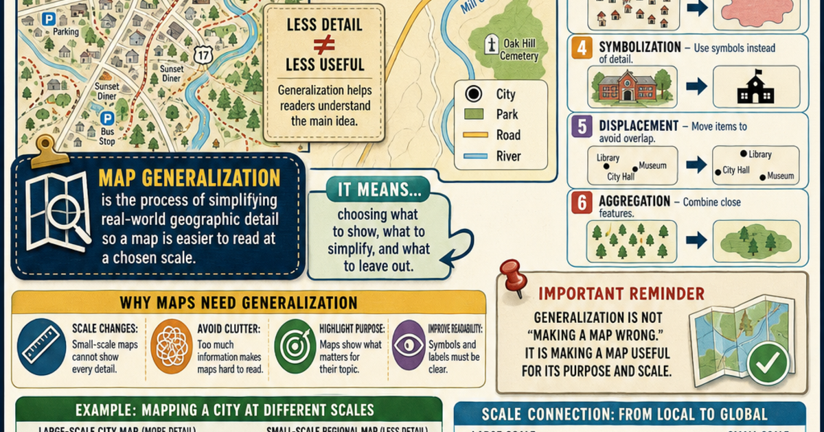Maps & Geography Skills: Map Generalization Infographic | LivePhysics™