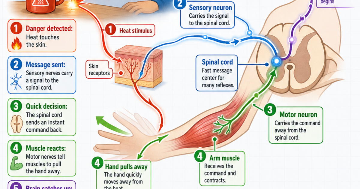 Quick Relfexs How Reflexes Protect You Infographic | LivePhysics™