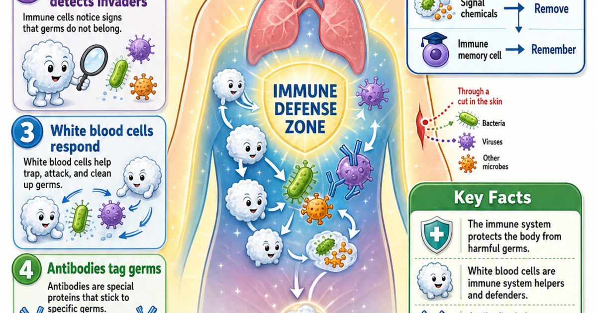 How the Immune System Fights Germs Infographic | LivePhysics™