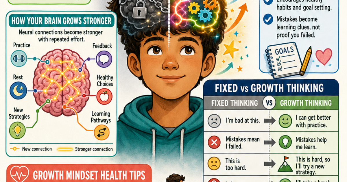 The Power of a Growth Mindset Infographic | LivePhysics™