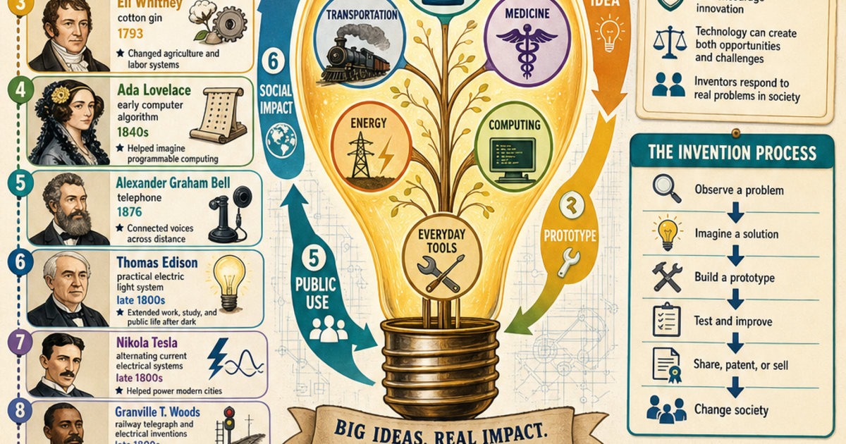 History Visual Guides: Famous Inventors Infographic | LivePhysics™