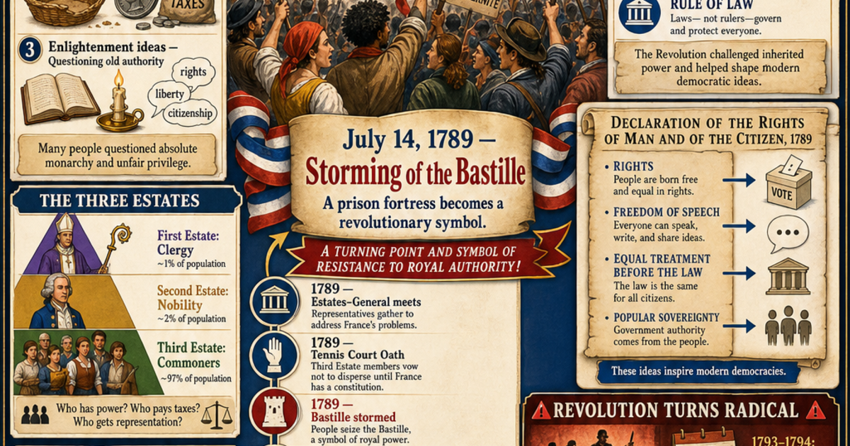 History Visual Guides: The French Revolution Infographic | LivePhysics™