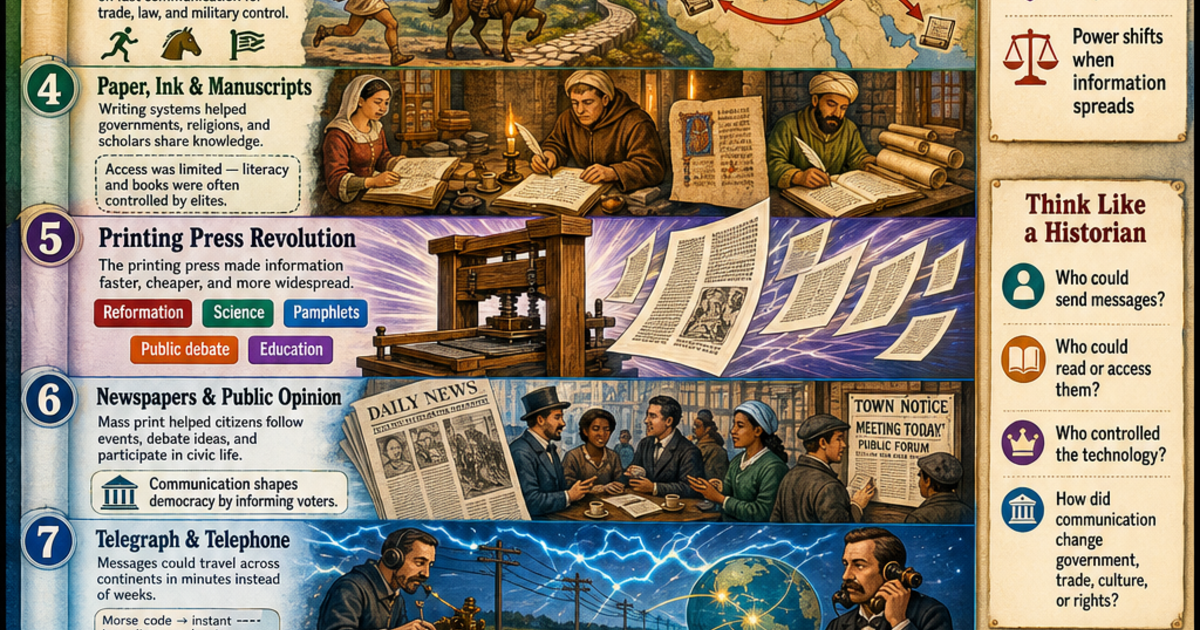 History Visual Guides: The History of Communication Infographic ...