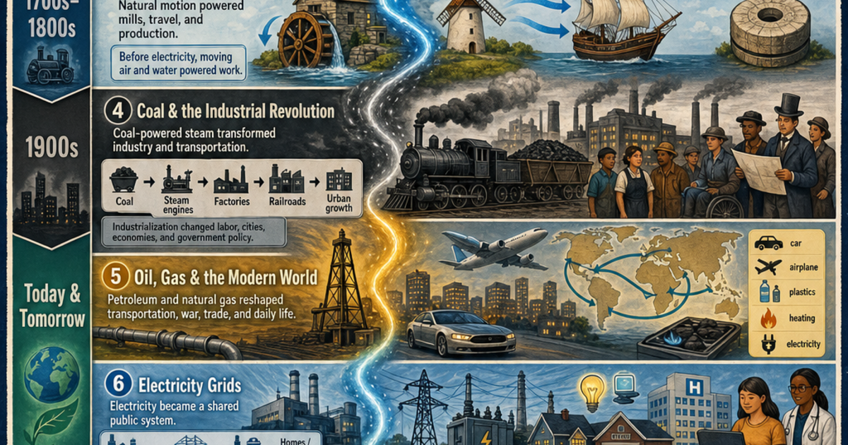 History Visual Guides: The History of Energy Infographic | LivePhysics™