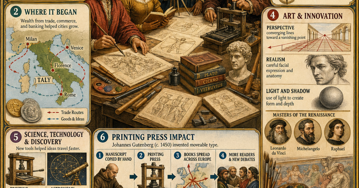 History Visual Guides: The Renaissance Infographic | LivePhysics™