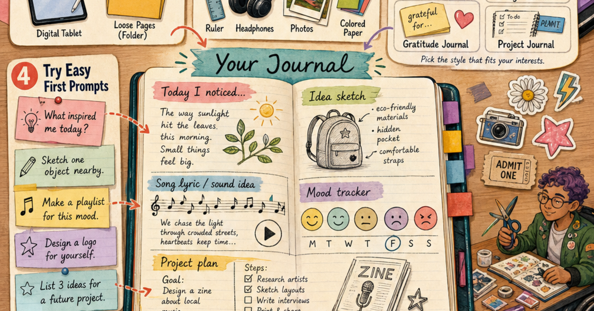 Hobbies & Creative Projects: Starting a Journal Infographic | LivePhysics™