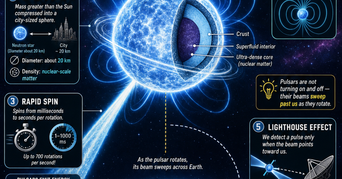 How Pulsars Work Infographic | LivePhysics™