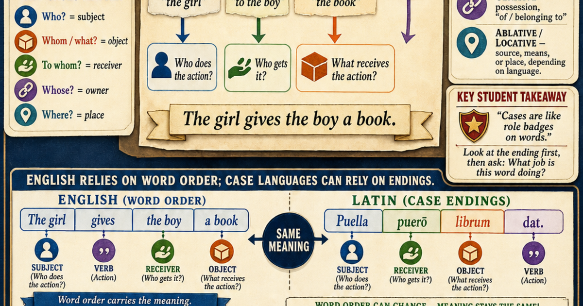 Foreign Languages: How Grammatical Cases Work Infographic | LivePhysics™