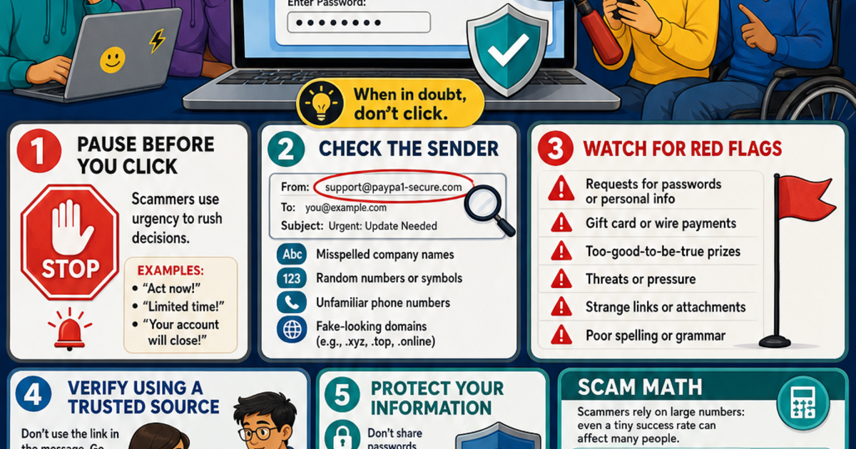 Life Skills: How to Spot a Scam Infographic | LivePhysics™