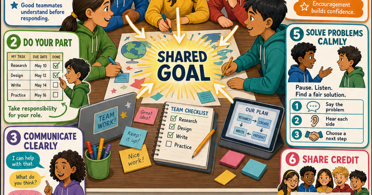 Life Skills: How to Be a Good Teammate Infographic | LivePhysics™