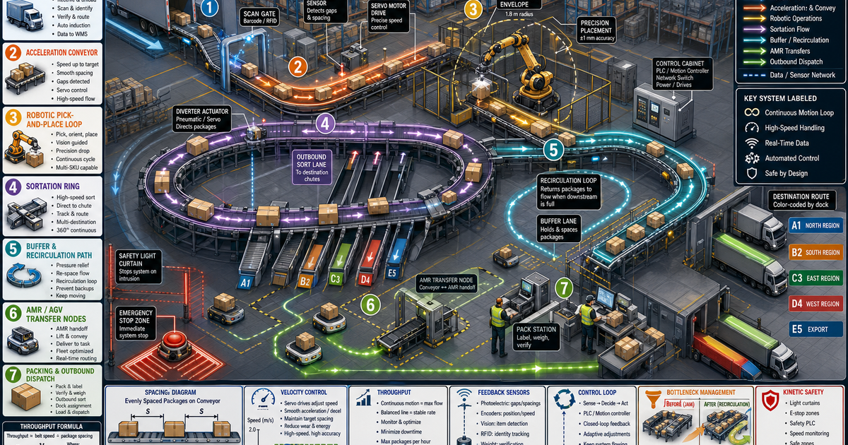 Logistics & Warehouse Systems: High-Speed Motion Loops Infographic ...