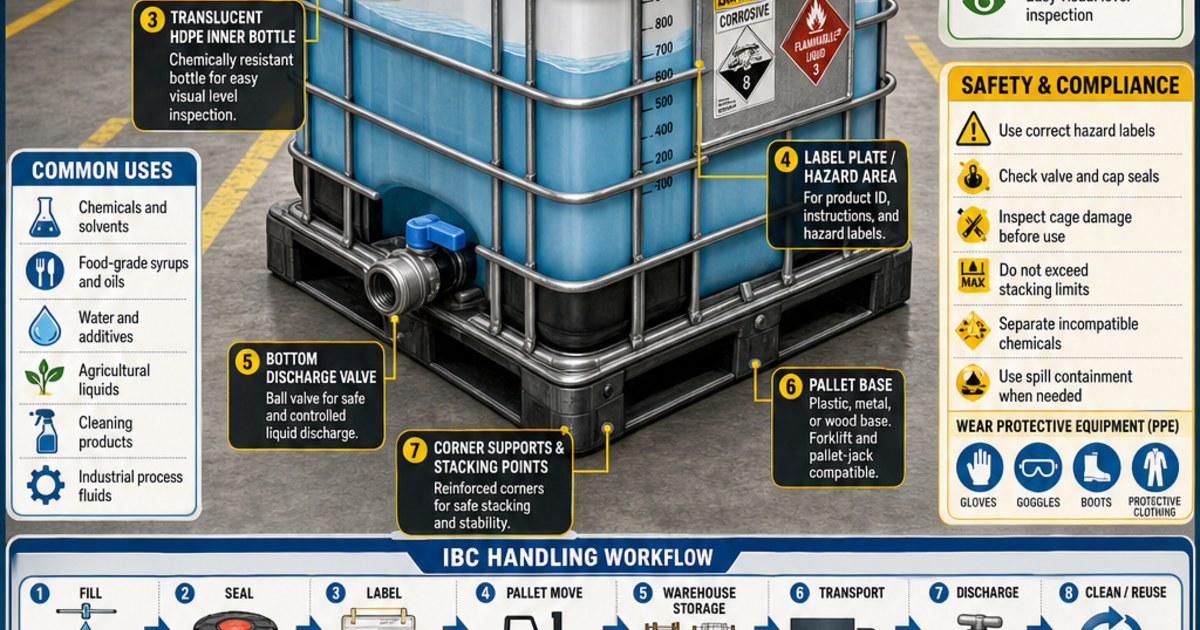 Tank Container Infographic Logistics & Warehouse Systems: IBC Tanks Infographic | LivePhysics™