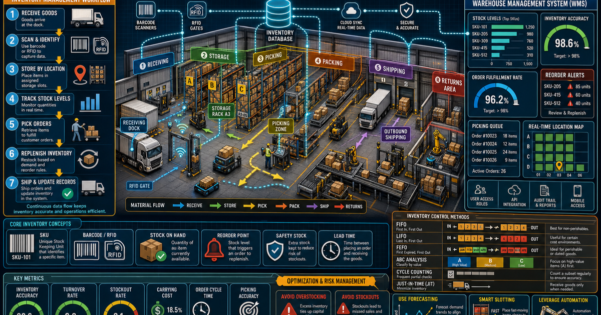 Logistics & Warehouse Systems: Inventory Management Infographic ...