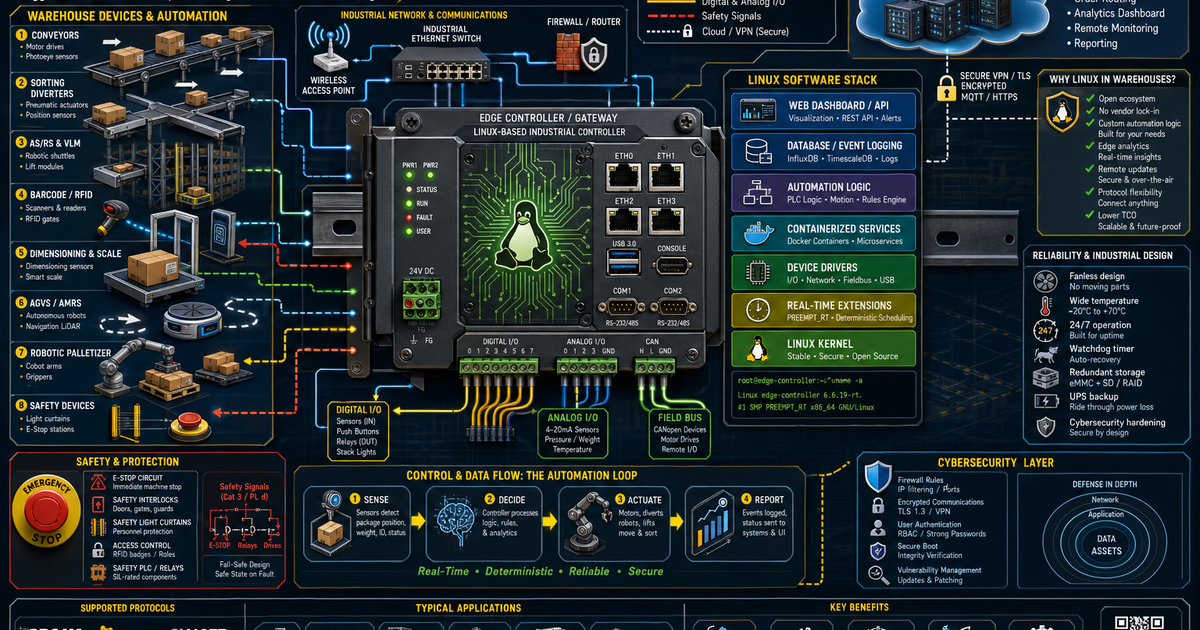 Logistics & Warehouse Systems: Linux-Based Industrial Controllers ...
