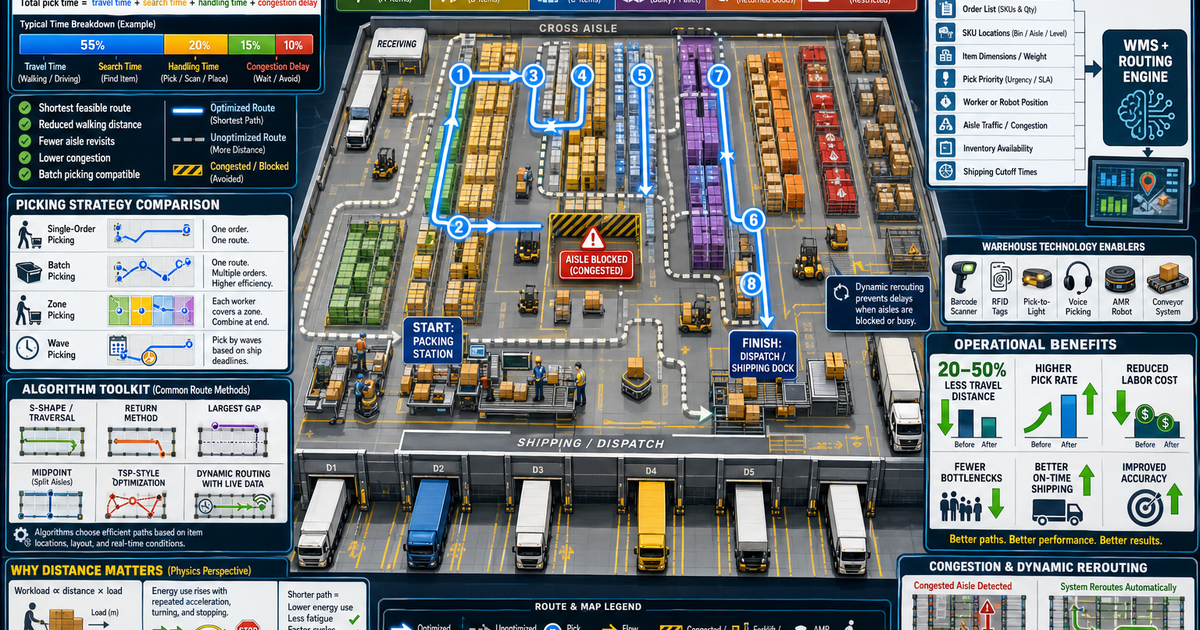 Logistics & Warehouse Systems: Pick Path Optimization Infographic ...