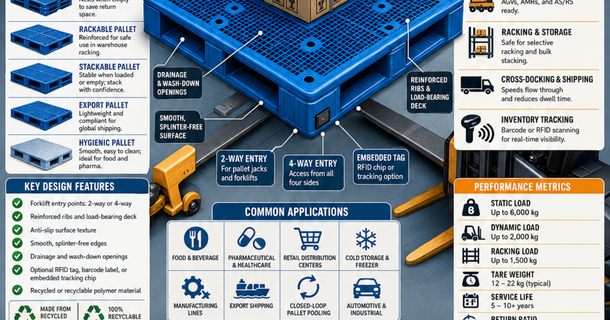 Logistics & Warehouse Systems: Plastic Pallets Infographic | LivePhysics™