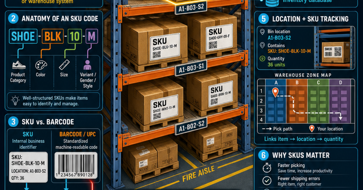 Logistics & Warehouse Systems: Stock Keeping Units Infographic ...
