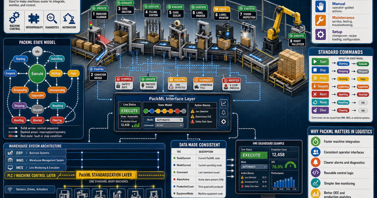 Logistics Warehouse Systems The PackML Standard Infographic 