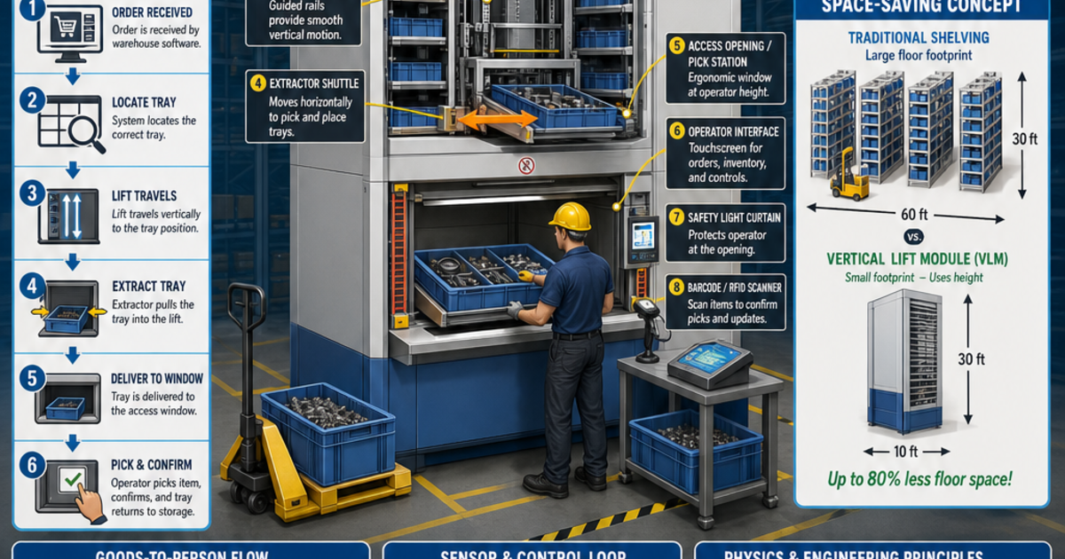 C365 Lift Module Logistics & Warehouse Systems: Vertical Lift Modules Infographic ...