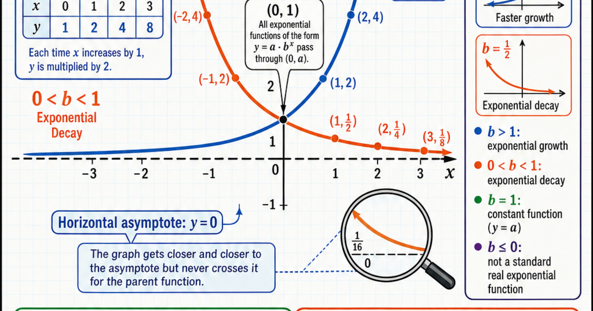 Math: Exponential Functions Infographic | LivePhysics™