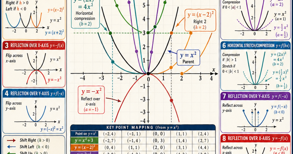 Function Transformations Infographic | LivePhysics™