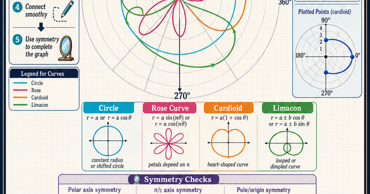 Math: Graphing Polar Equations Infographic | LivePhysics™