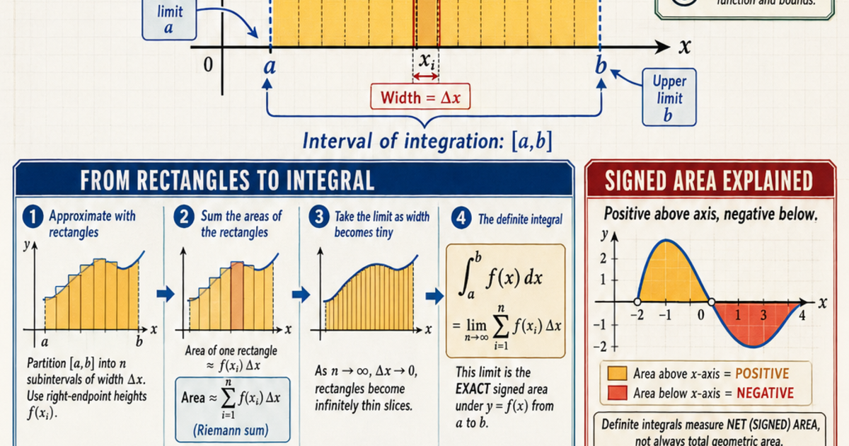 Integral as Area Infographic | LivePhysics™
