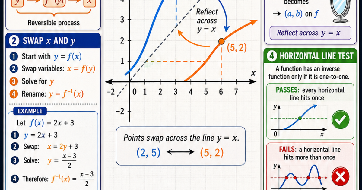 Math: Inverse Functions Infographic | LivePhysics™