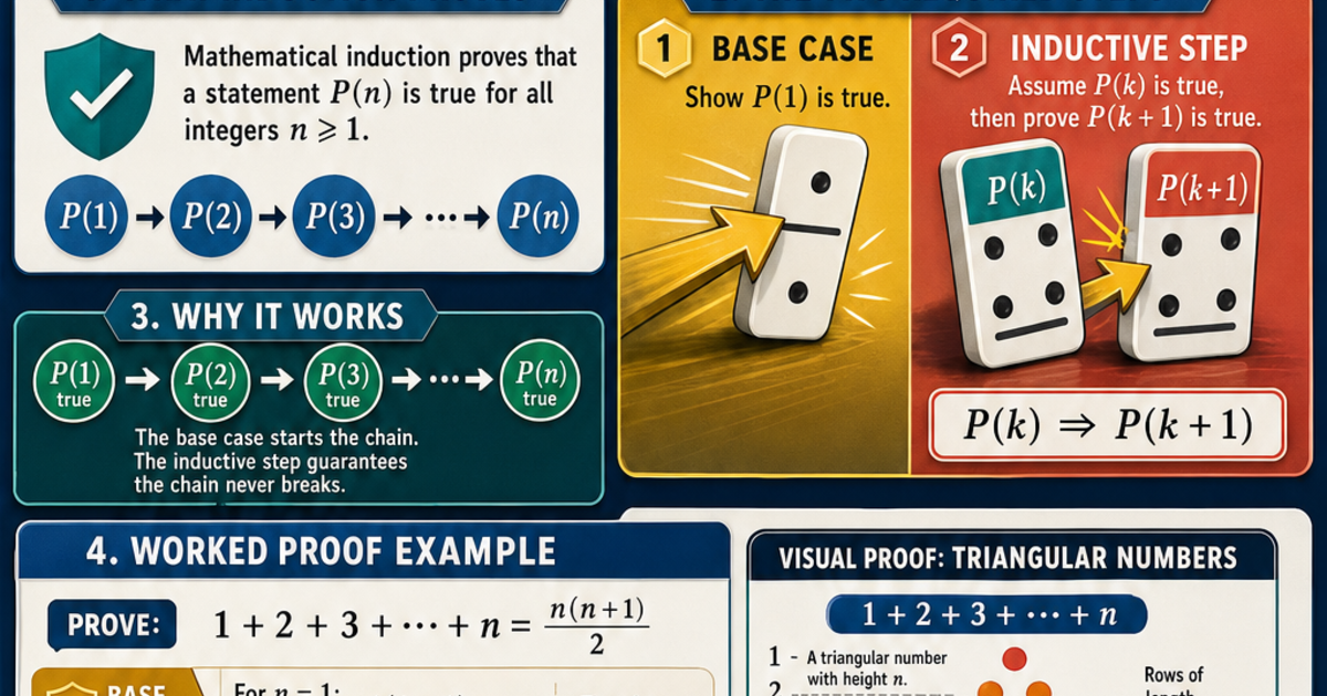 Math: Mathematical Induction Infographic | LivePhysics™