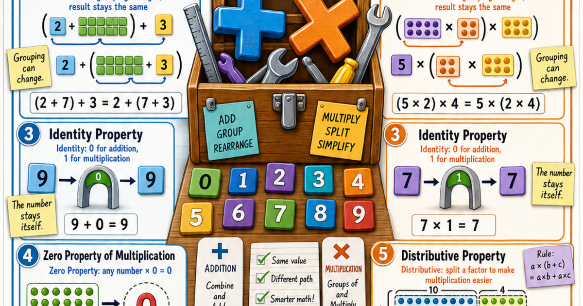 Math: Properties of Operations Infographic | LivePhysics™