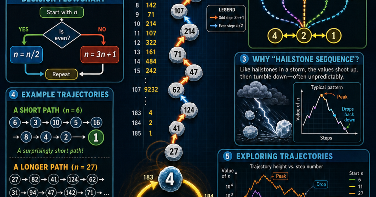 Math: The Collatz Conjecture Infographic | LivePhysics™