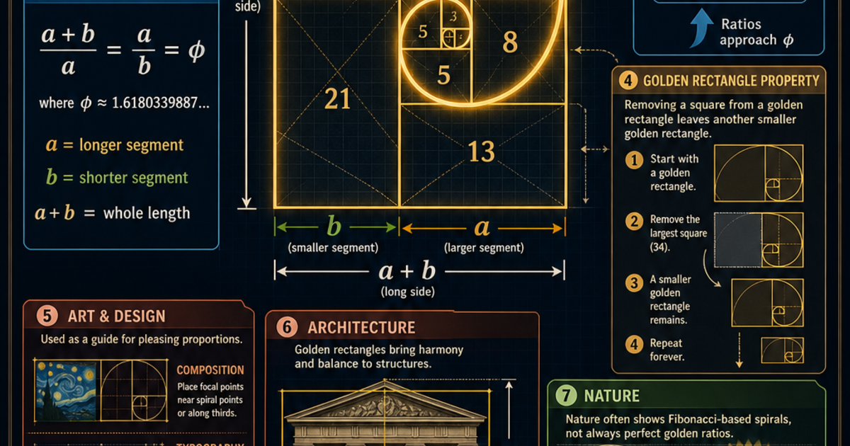 Math: The Golden Ratio Infographic | LivePhysics™