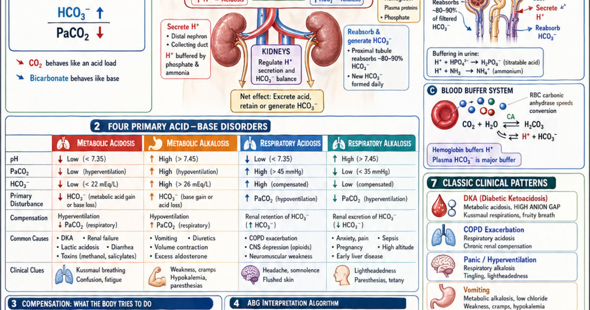 Acid-Base Disorders Infographic | LivePhysics™
