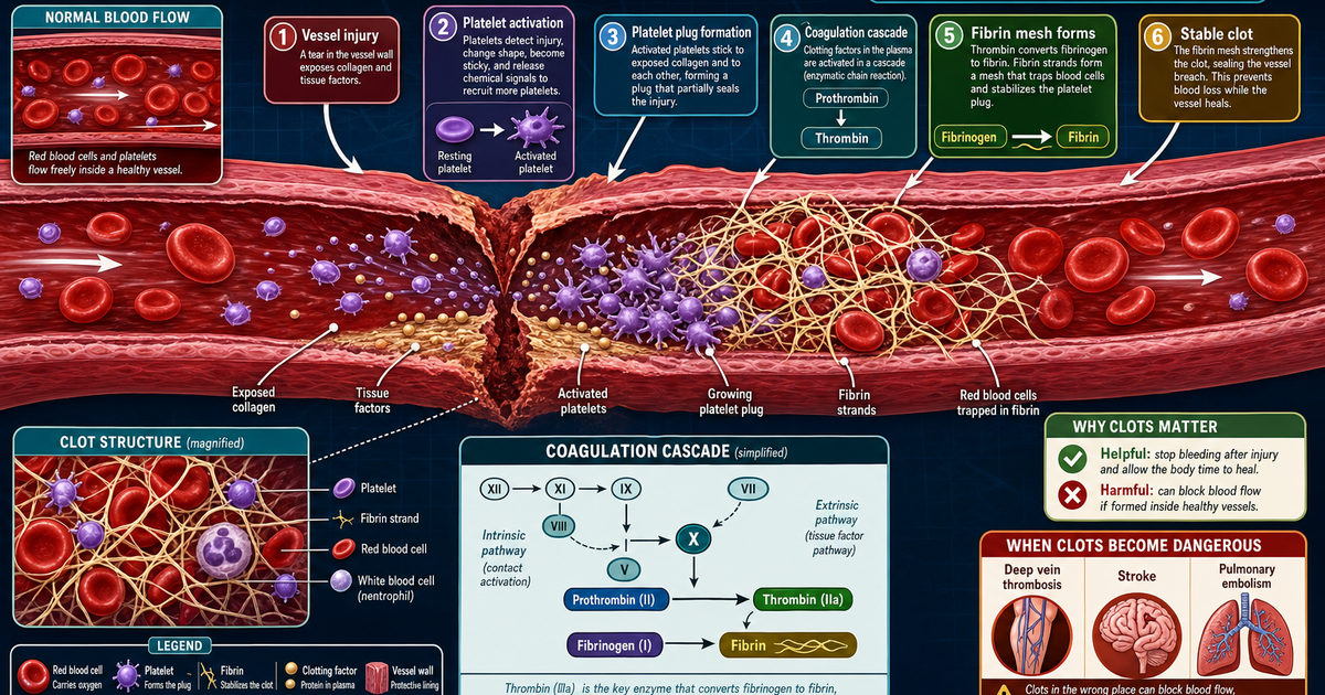 How Blood Clots Form Infographic | LivePhysics™