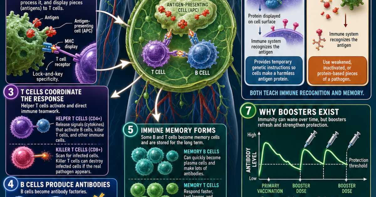 How Vaccines Train Your Immune System Infographic | LivePhysics™