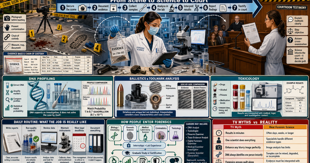 What Forensic Scientists Actually Do Infographic | LivePhysics™