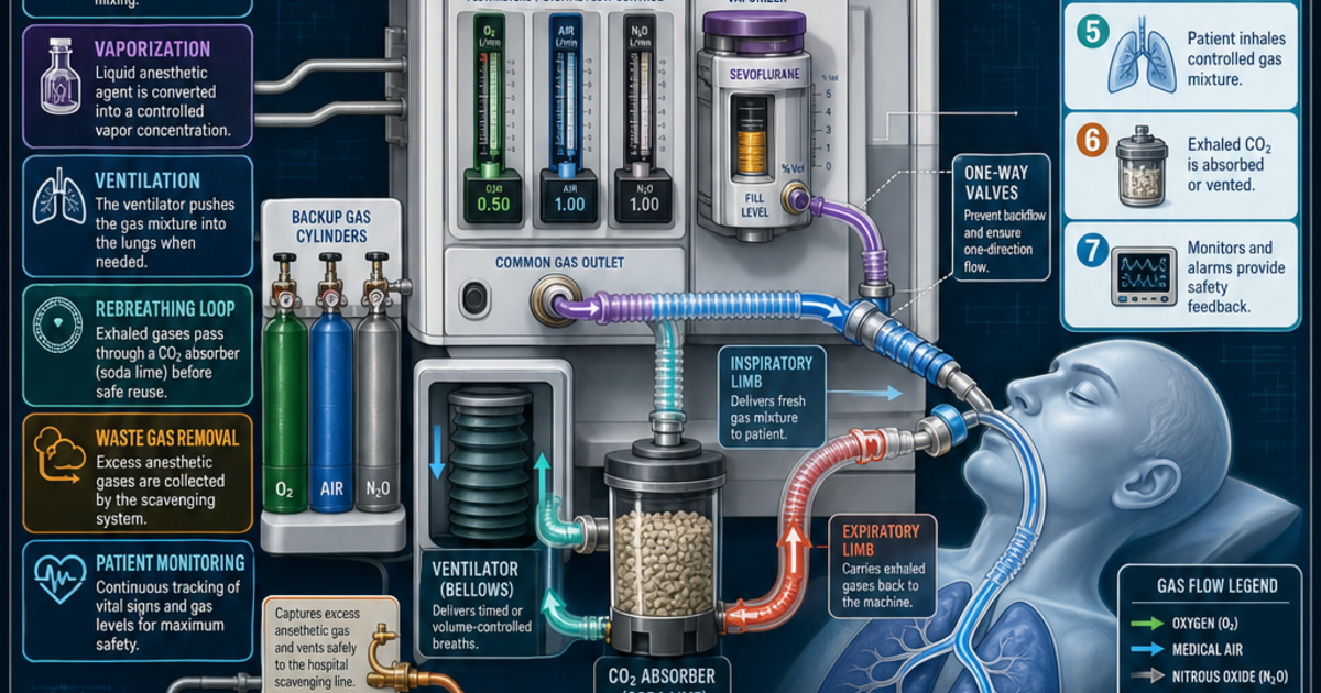 Medical Technology: The Anesthesia Machine Infographic | LivePhysics™