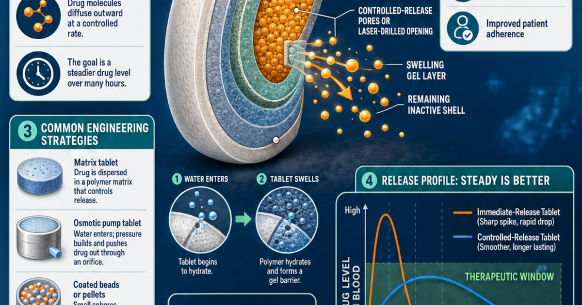 Medical Technology: Controlled-Release Tablets Infographic | LivePhysics™