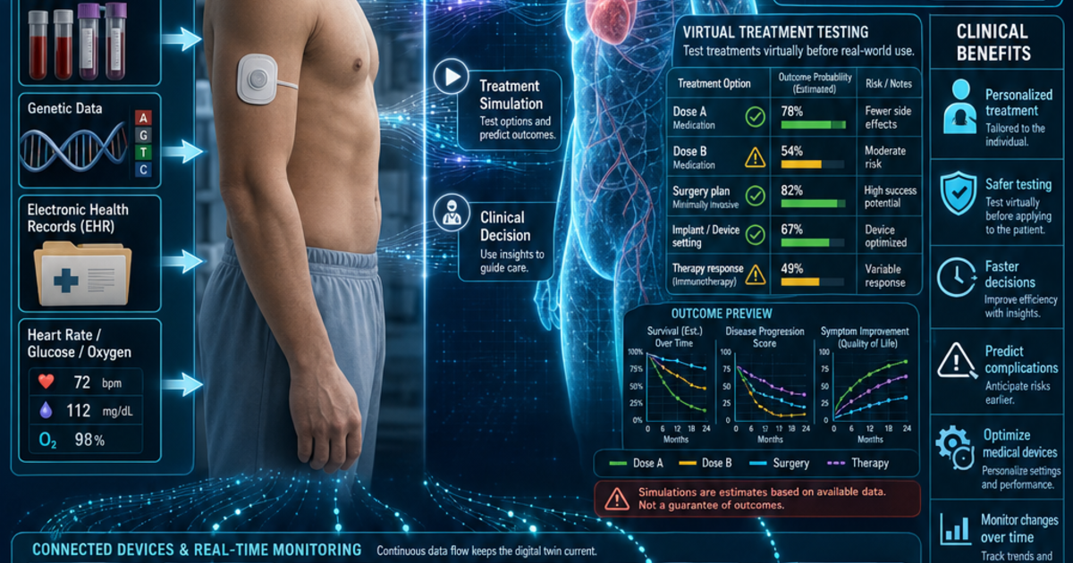 Medtech Graphics Medical Technology: Medical Digital Twins Infographic | LivePhysics™