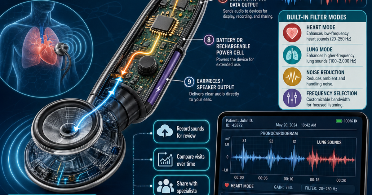 Medical Technology: Electronic Stethoscopes Infographic | LivePhysics™