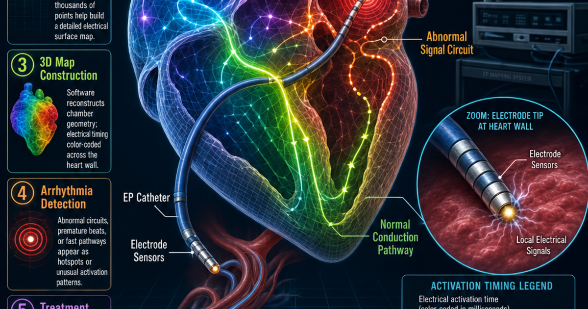 Medical Technology: Electrophysiology Mapping Infographic | LivePhysics™