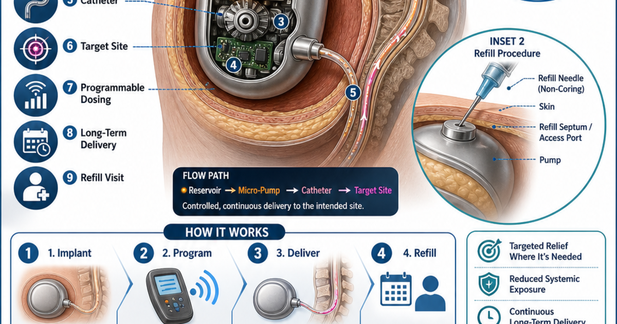Medical Technology: Implantable Drug Pumps Infographic | LivePhysics™