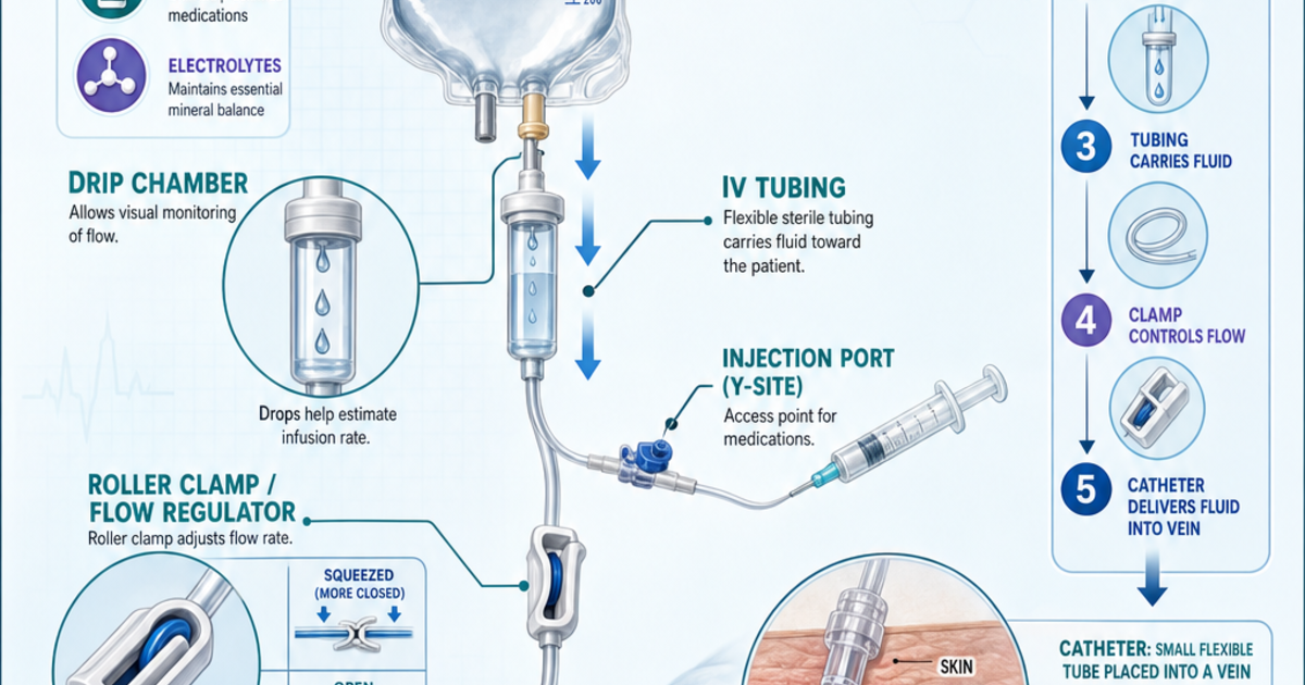 Medical Technology: IV Infusion Sets Infographic | LivePhysics™