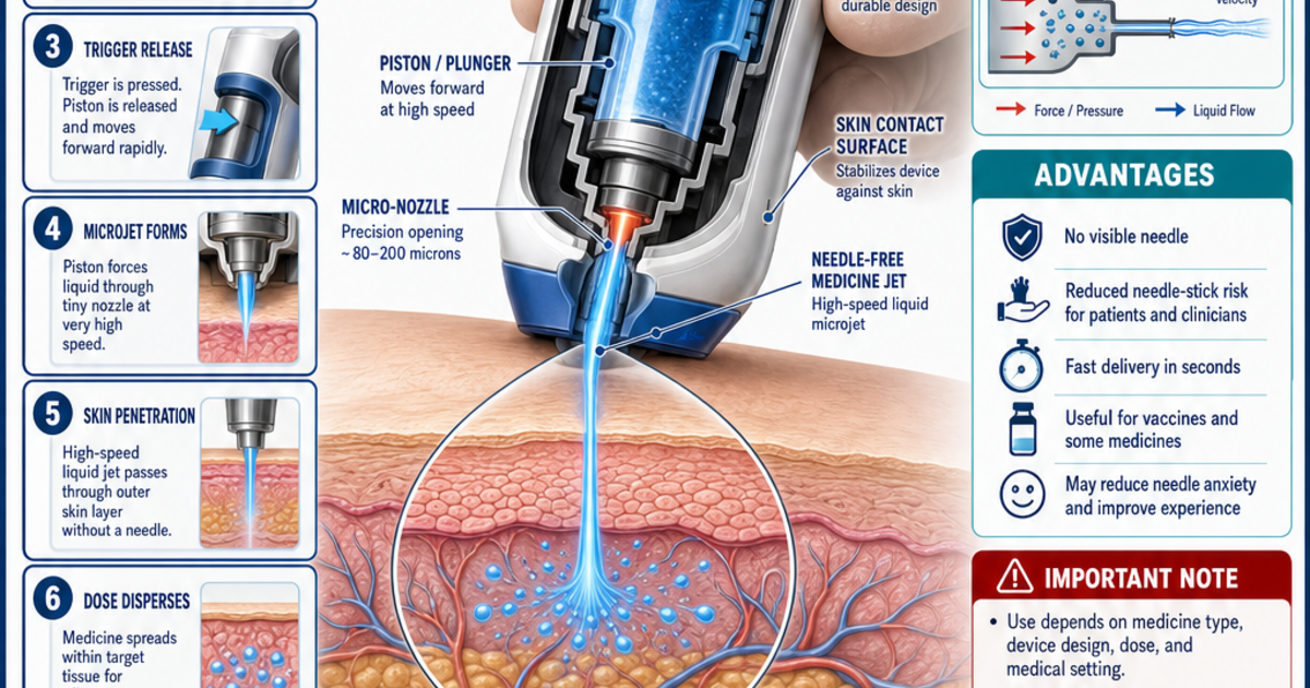 Medical Technology: Needle-Free Jet Injectors Infographic | LivePhysics™